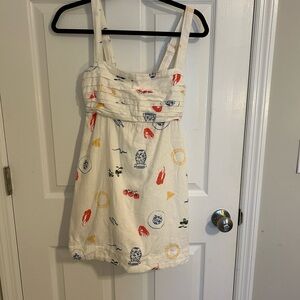 Abercrombie & Fitch White romper with Colorful Prints